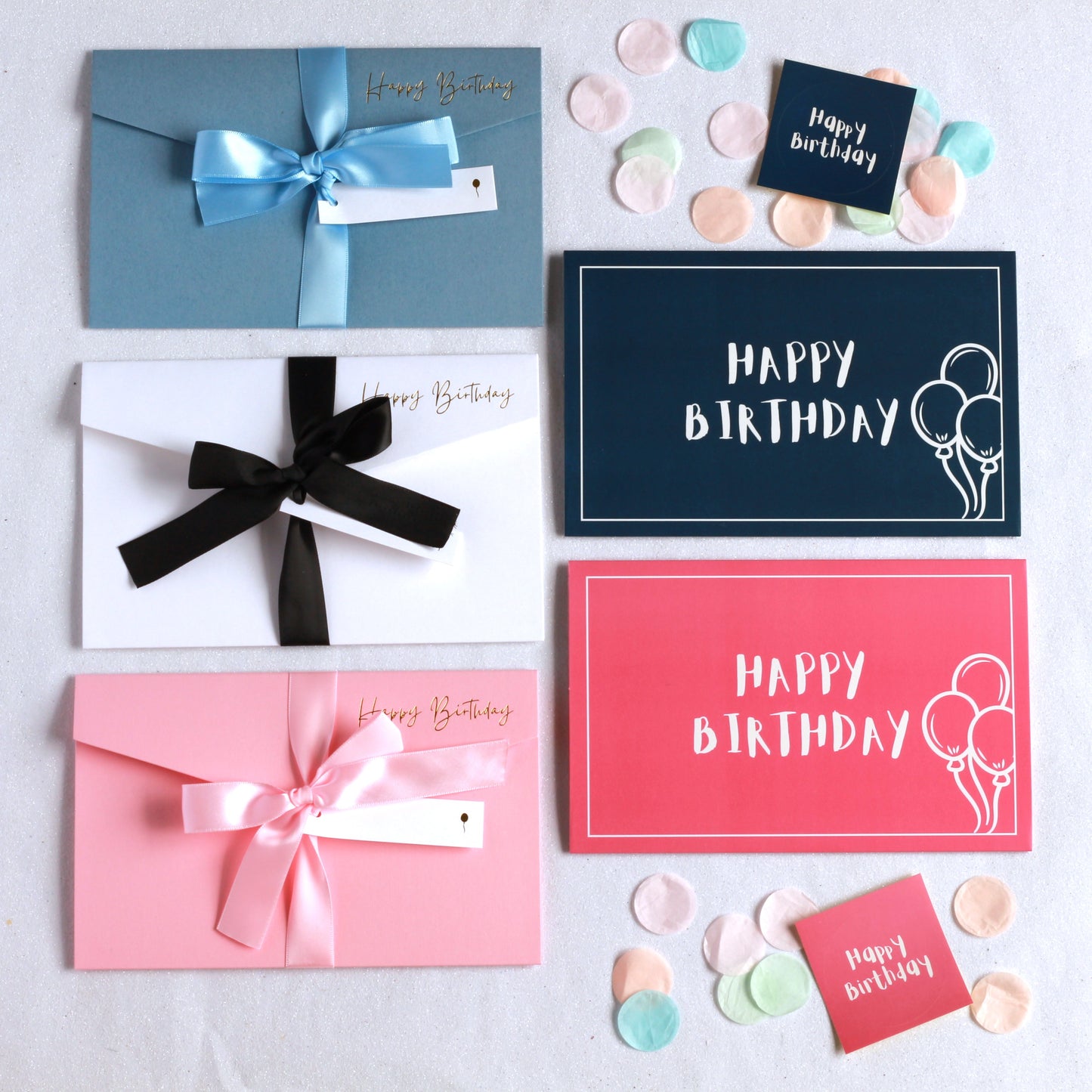 Premium Birthday Card with Money Pocket - 5 Pack