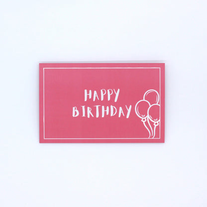 Pink pocket happy birthday greeting card