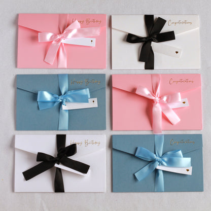 Elegant Ribbon Celebration Pocket Cards - 6 Pack